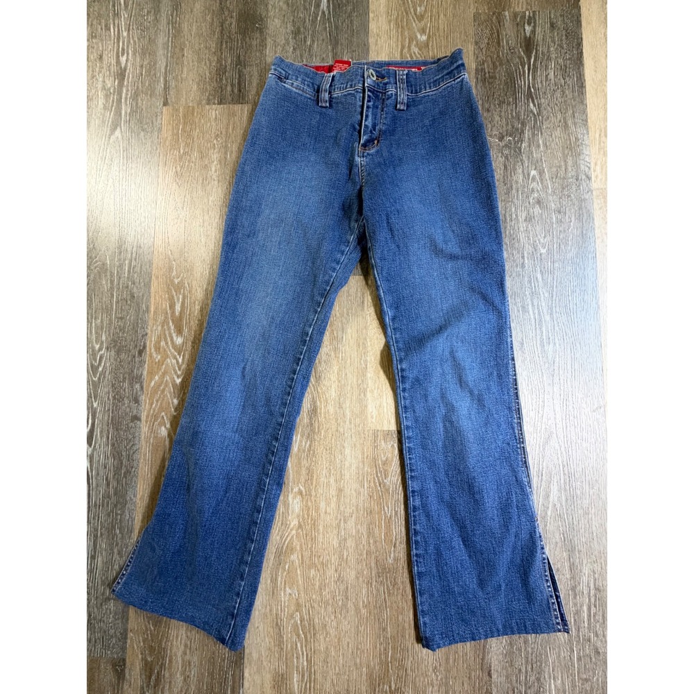 Guess Jeans Womens 28 Blue Stretch Bootcut Side Slit Low Rise Y14T4U22